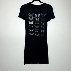 Urban outfitters short sleeve cotton dress butterfly print size small